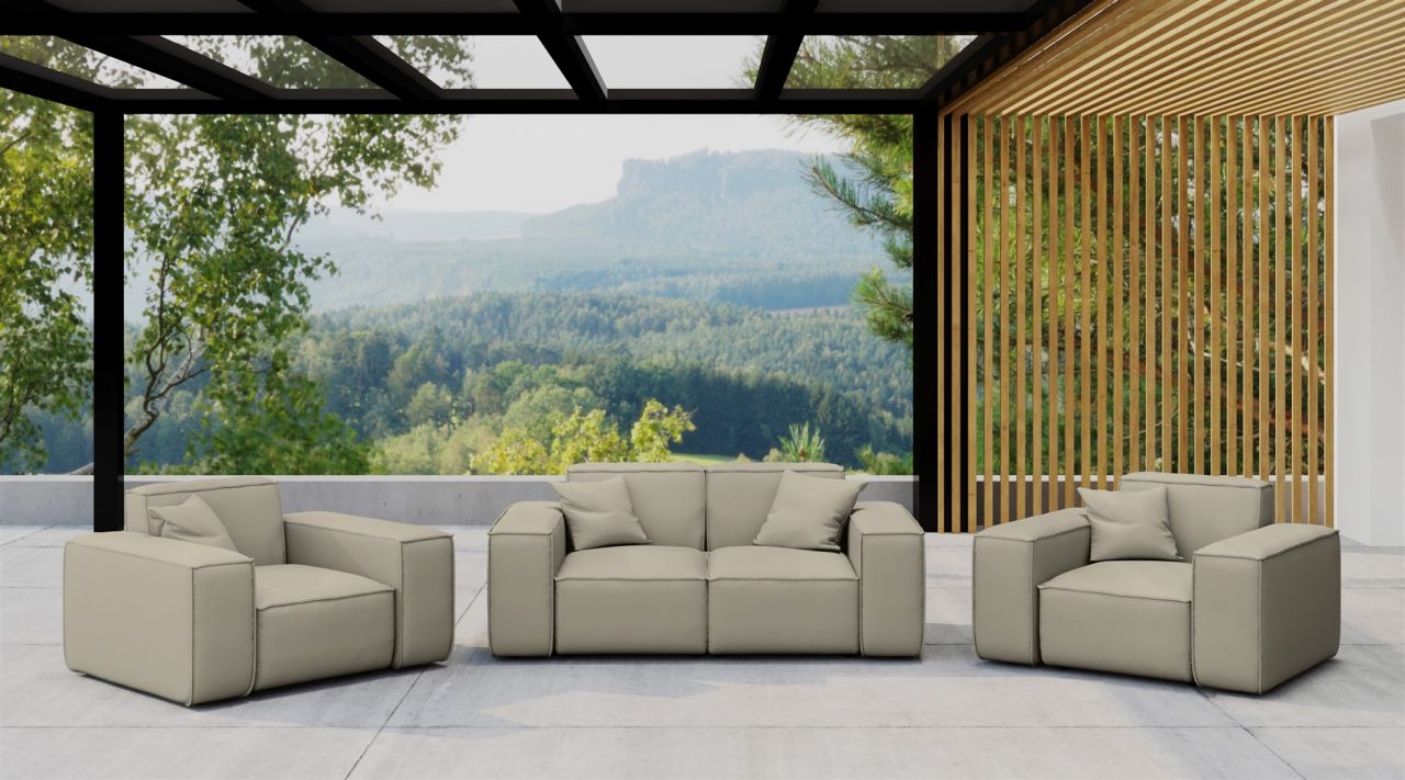 Gartenmöbel-Set SUMMER 2-1-1 wetterfester Stoff NXL Toffee