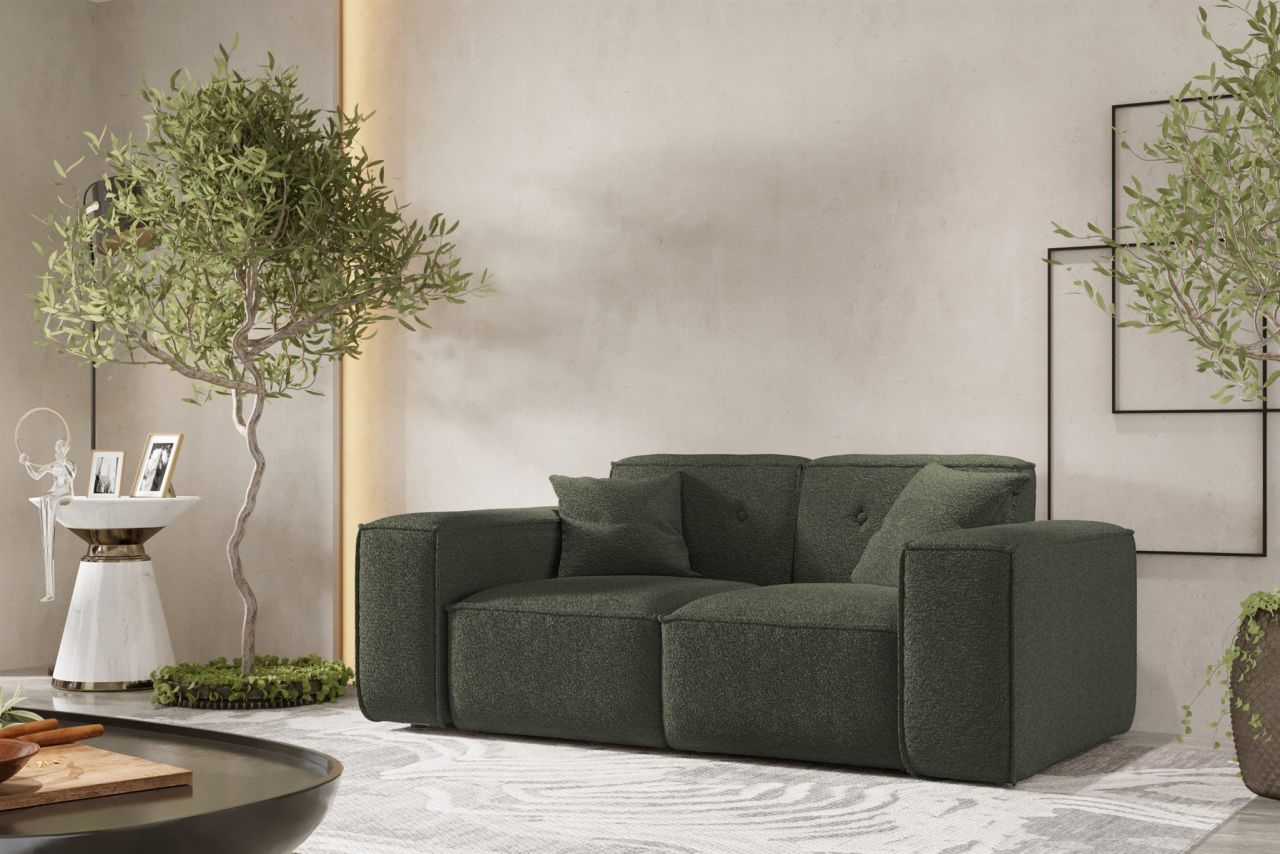 Sofa ersofa CESINA 2-Sitzer in Stoff Ascot Bukla Winter Moss