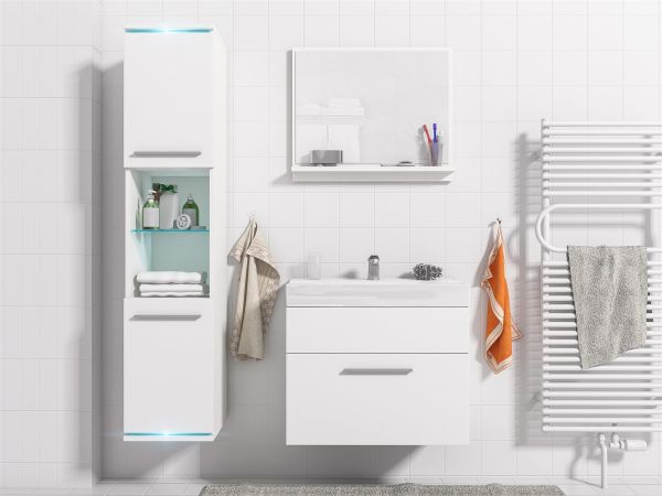 Badmöbel Set 4-Tlg Weiss matt TOPI inkl.Waschtisch