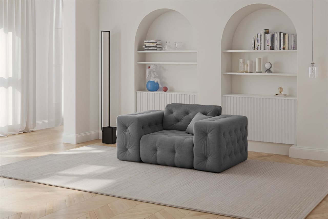 Sessel ersessel CHANTAL in Stoff Moly Anthrazit