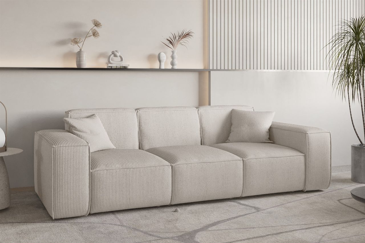 Sofa ersofa CELES PREMIUM 3-Sitzer in Stoff Scala Hellbeige