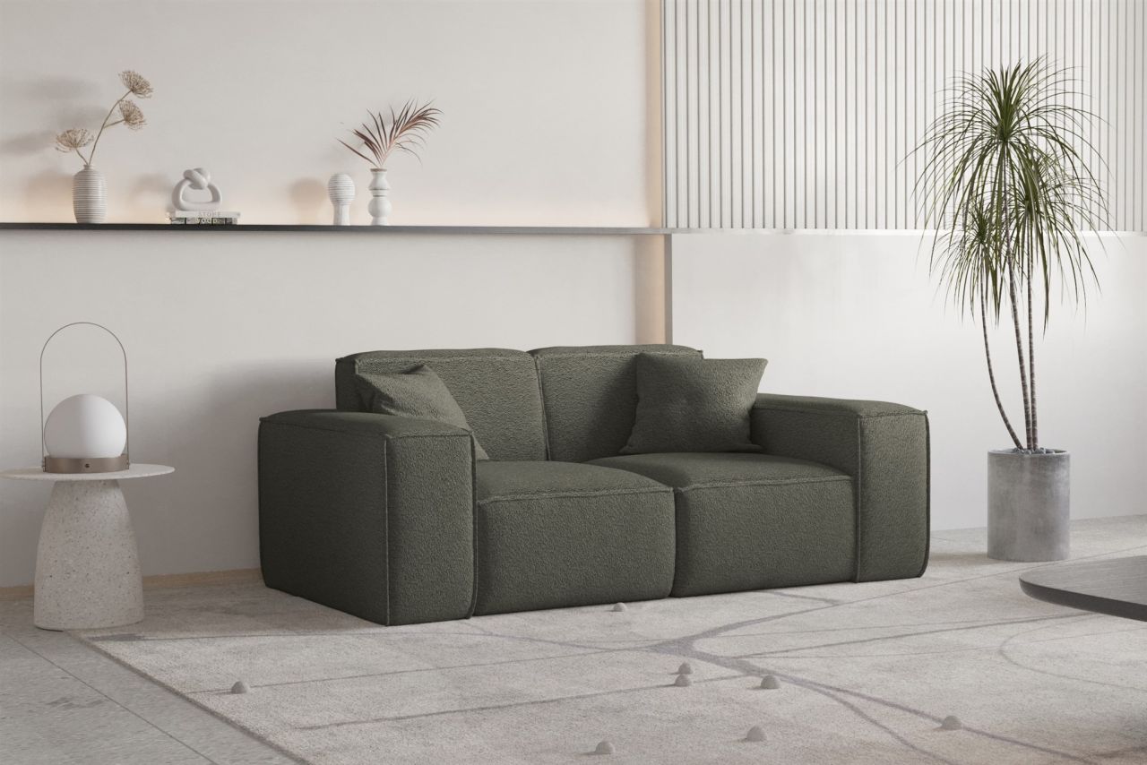 Sofa ersofa CELES PREMIUM 2-Sitzer in Stoff Ascot Bukla Moosgrün