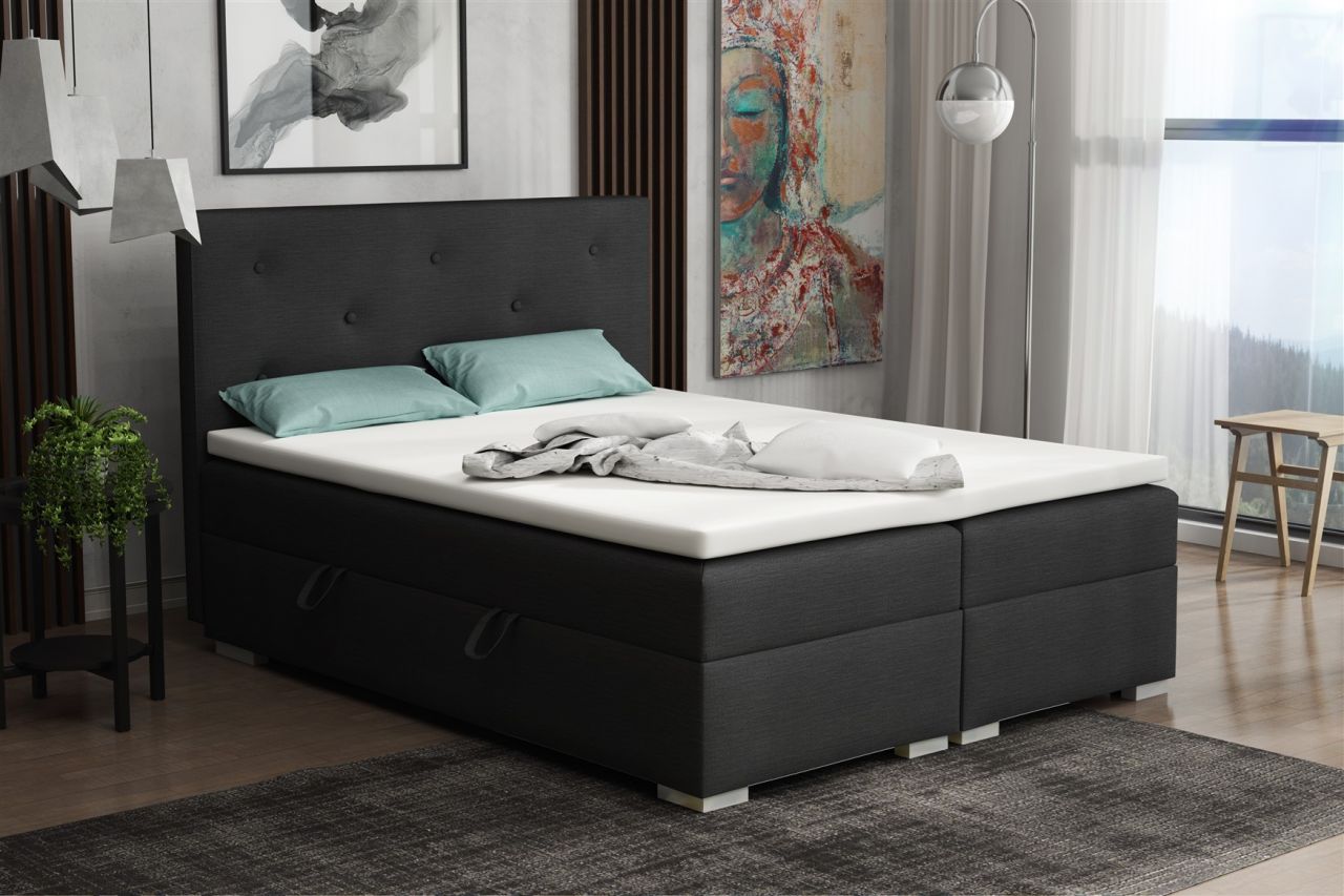 Boxspringbett Schlafzimmerbett PADUA 200x200cm inkl.Bettkasten