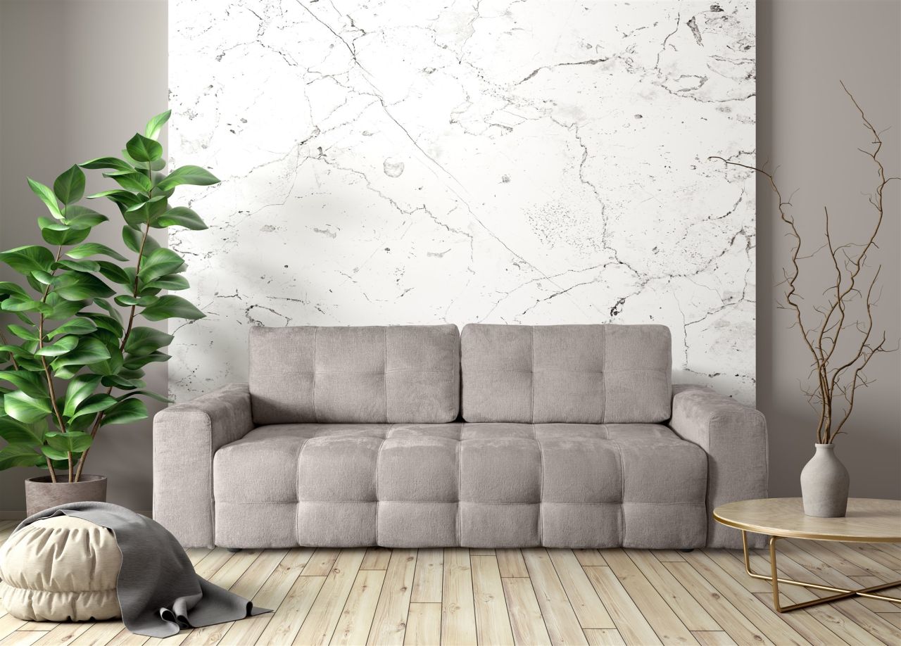 Schlafsofa ersofa Sofa 3-Sitzer ARIELLE in Stoff Perfect Harmony Beige