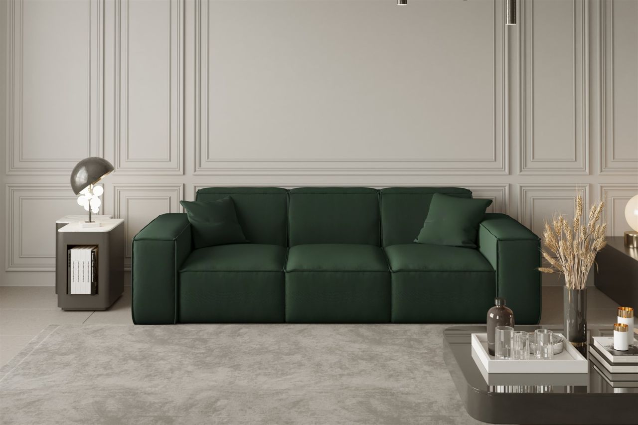 Sofa ersofa CELES 3-Sitzer in Stoff Opera Velvet Grün