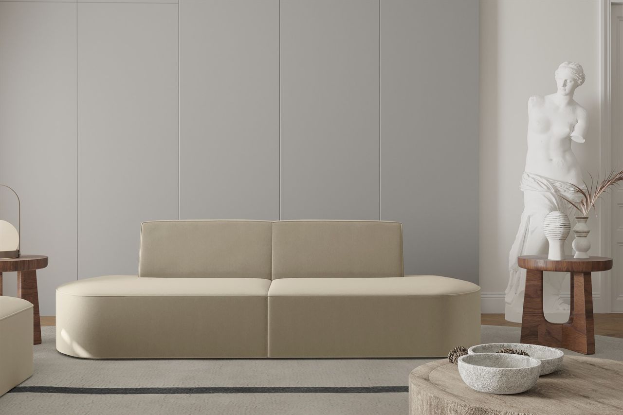 Sofa ersofa 2-Sitzer MILOT in Stoff Opera Velvet Beige