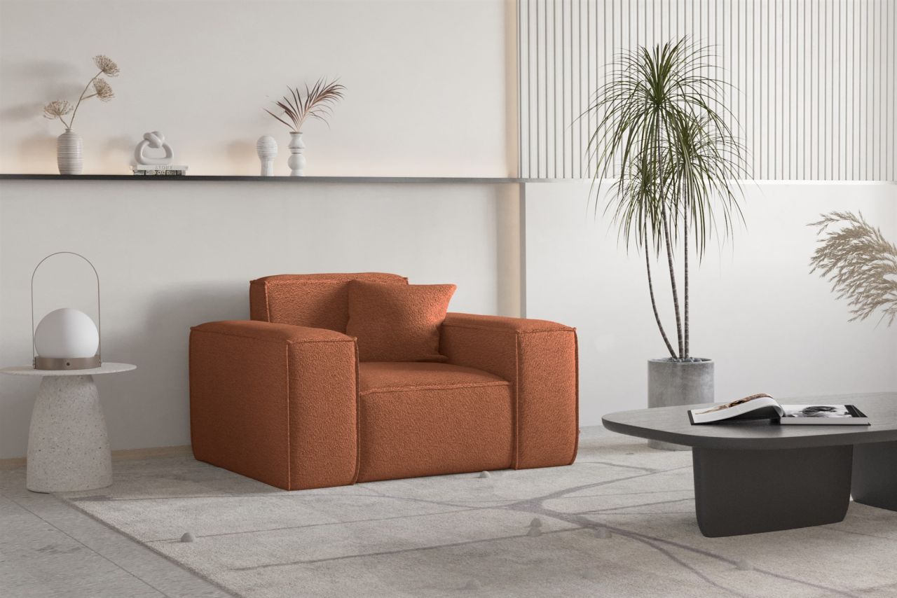 Sessel ersessel CELES PREMIUM in Stoff Ascot Bukla Terracotta