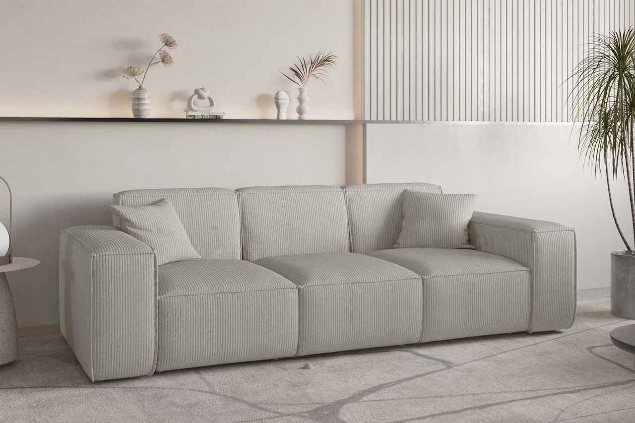 Sofa ersofa CELES PREMIUM 3-Sitzer in Stoff Scala Sandgrau