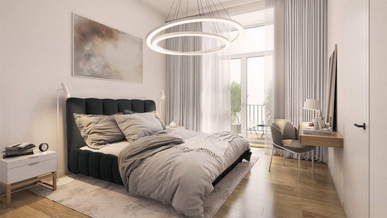 Polsterbett Doppelbett HEDA 180x200cm in Stoff Boston Schwarz