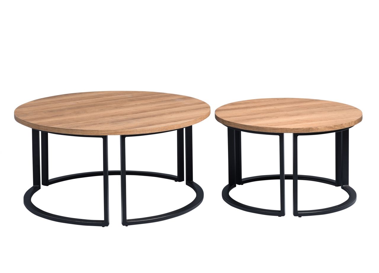 Couchtisch Satztisch 2er Set DAGO cm Dekor Eiche braun