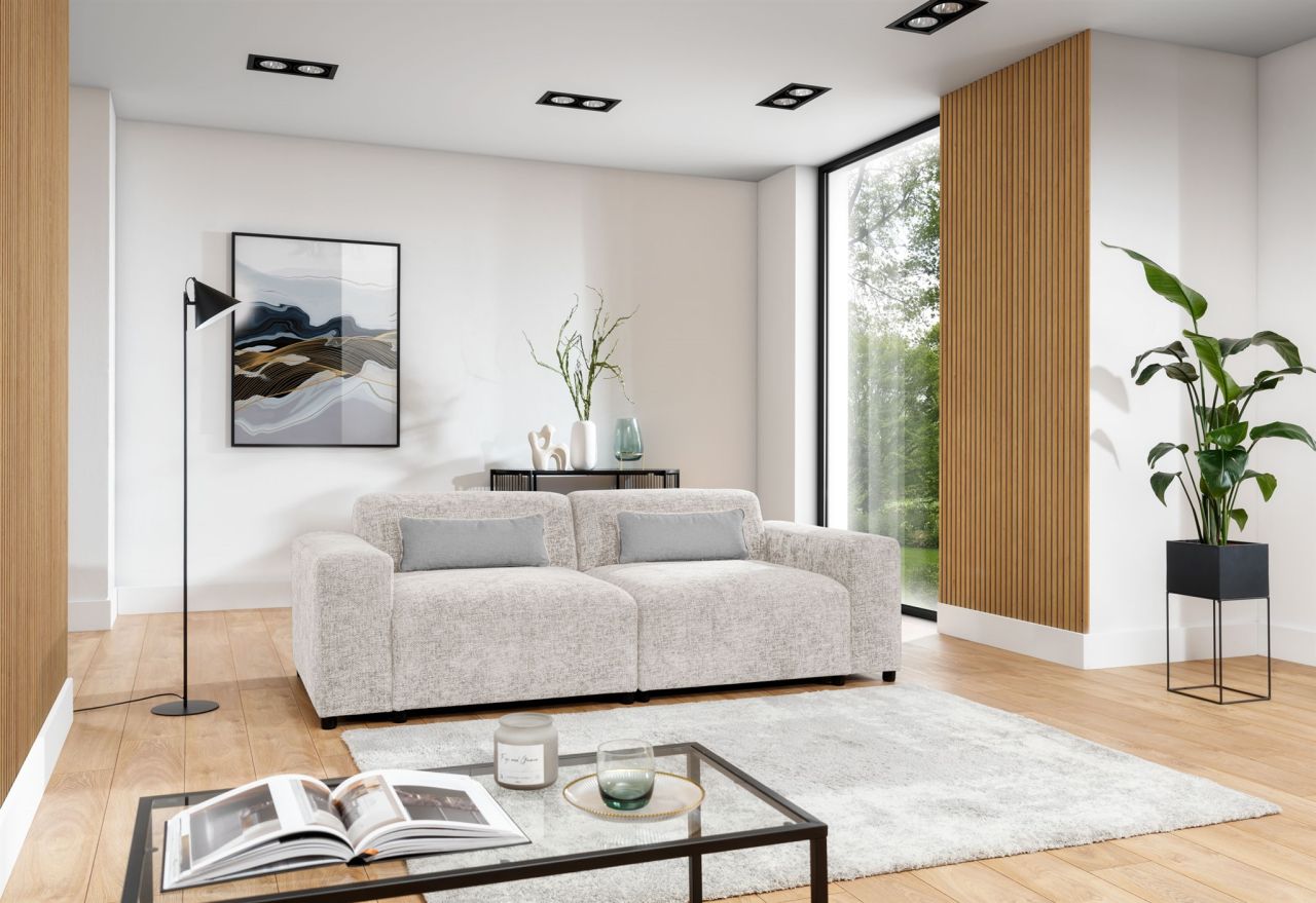 Sofa ersofa ROMY 2-Sitzer in Stoff Enjoy Me Creme