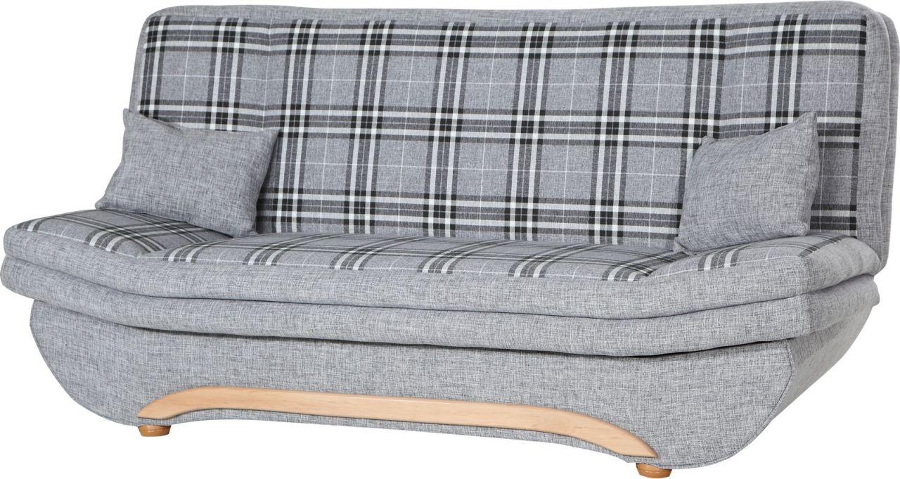Klick-klack-Sofa Schlafsofa GIANA in Stoff Grau-Karo