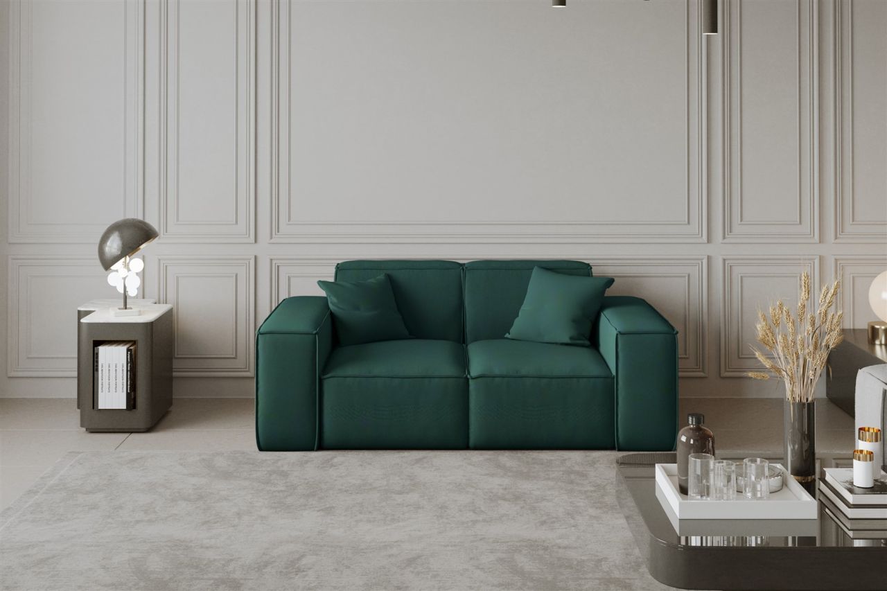 Sofa ersofa CELES 2-Sitzer in Stoff Opera Velvet Opalgrün