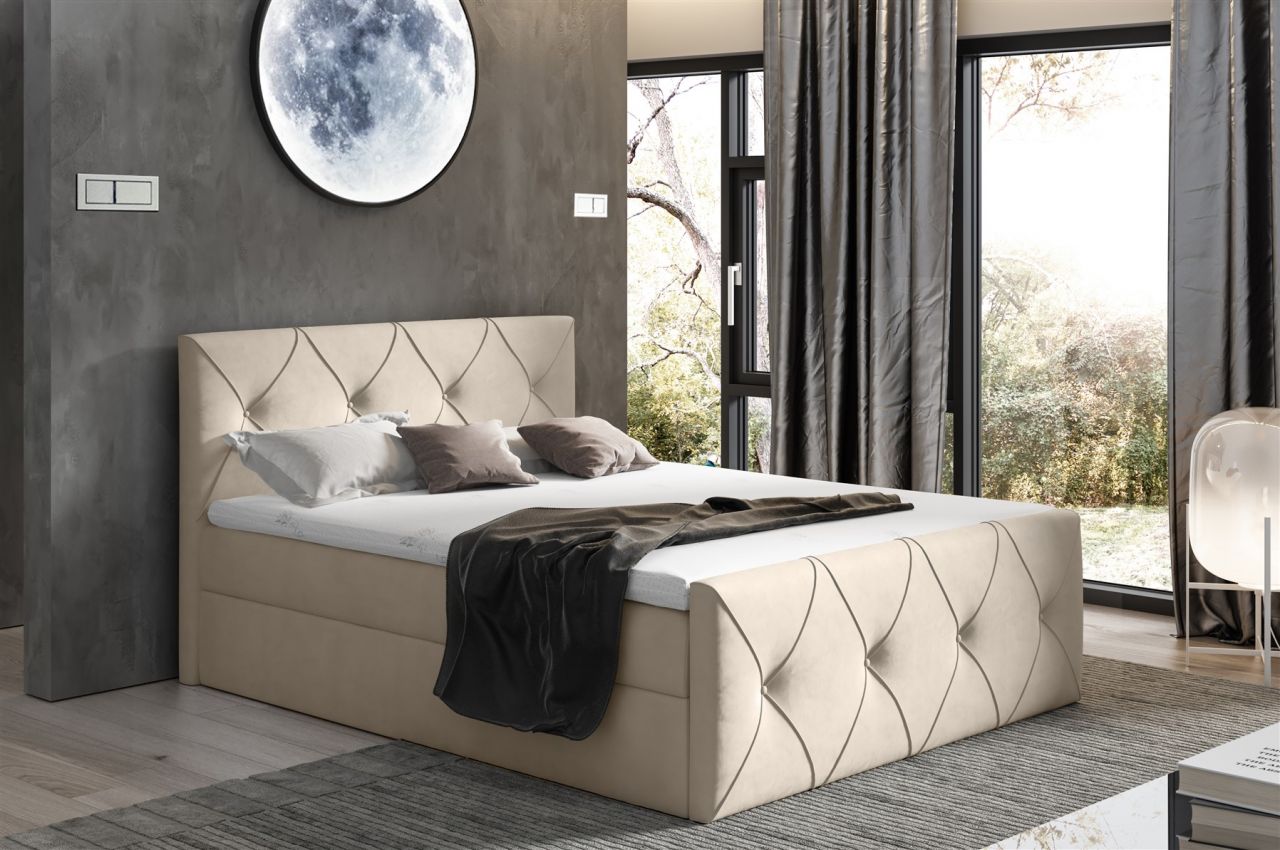 Boxspringbett Schlafzimmerbett LEWIS LUX 120x200cm in div. Farbvarianten