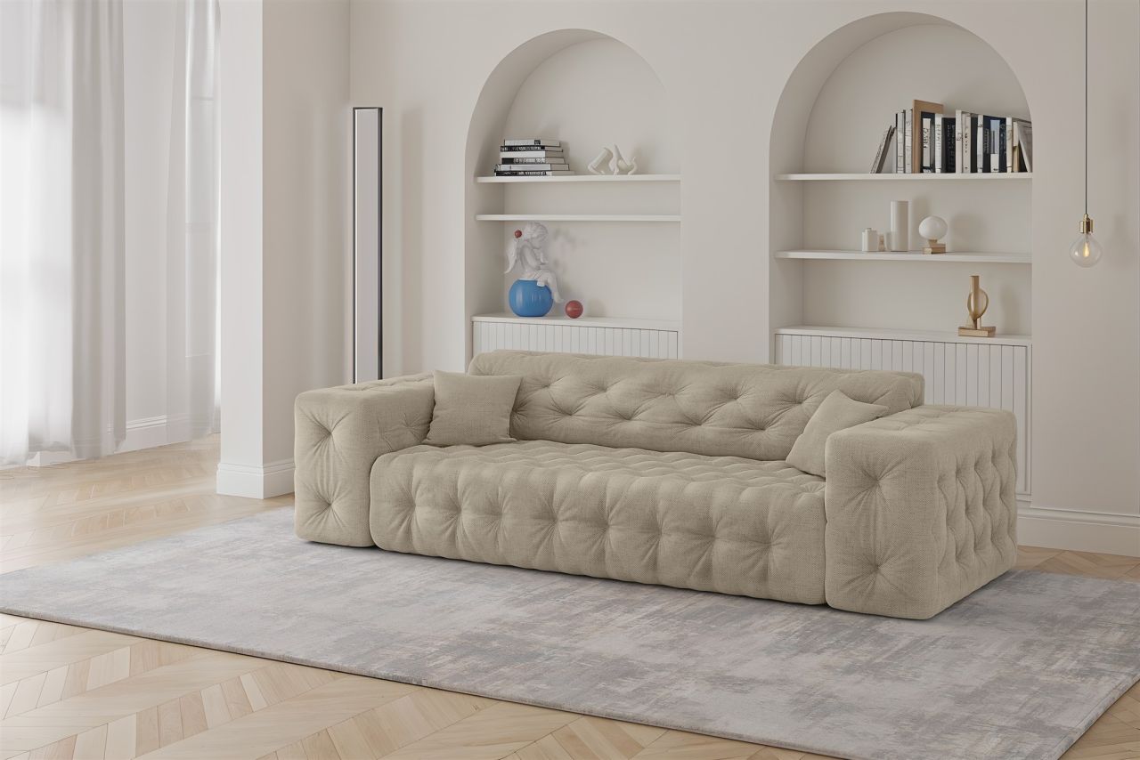 Sofa ersofa CHANTAL 3-Sitzer in Stoff Moly Beige