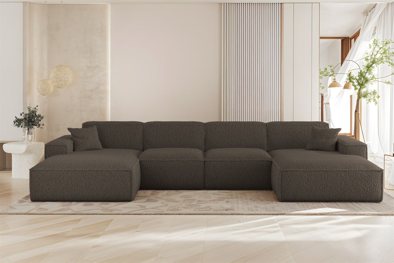 Wohnlandschaft Sofa U-Form CELES PREMIUM in Stoff Sven Braun