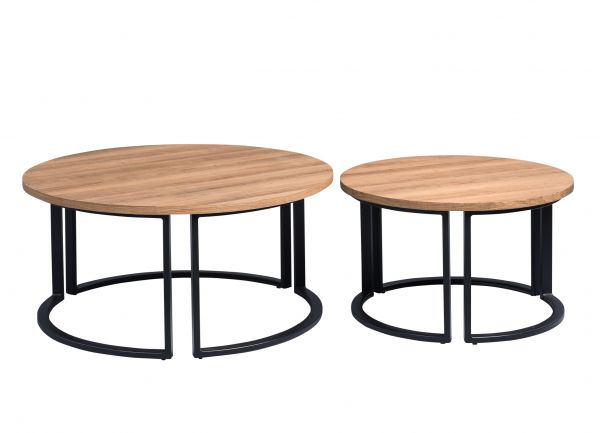 Couchtisch Satztisch 2er Set DAGO cm Dekor Eiche braun