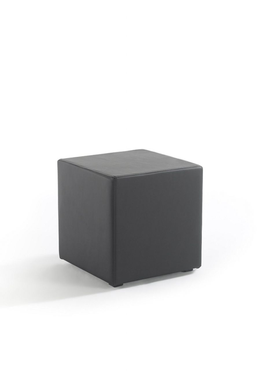 Sitzwürfel Sitzhocker Schminkhocker Hocker Kunstleder Grau 45x42x42 cm