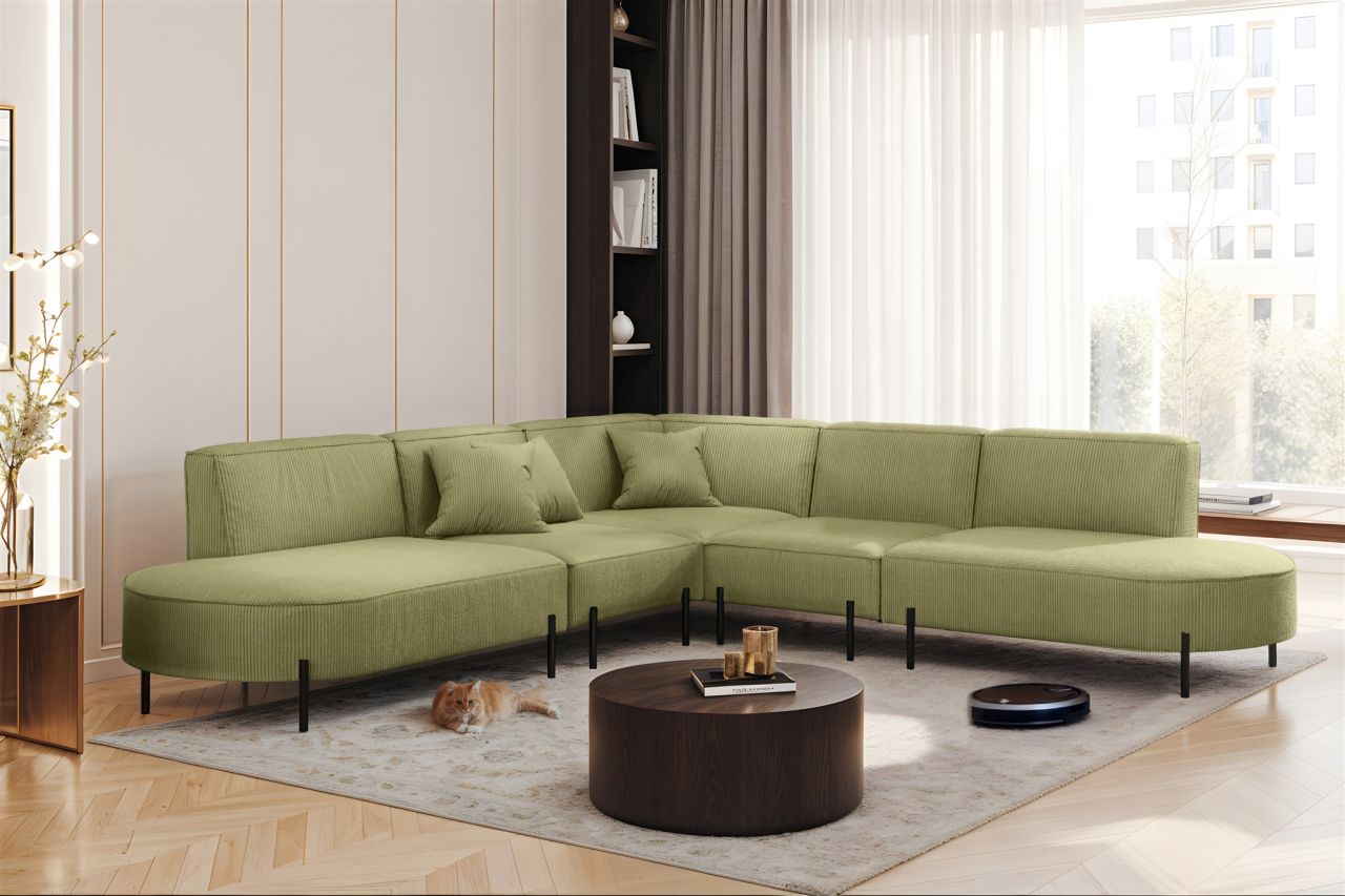 Ecksofa ersofa VALENCIA Stoff Scala Kiwi Universal