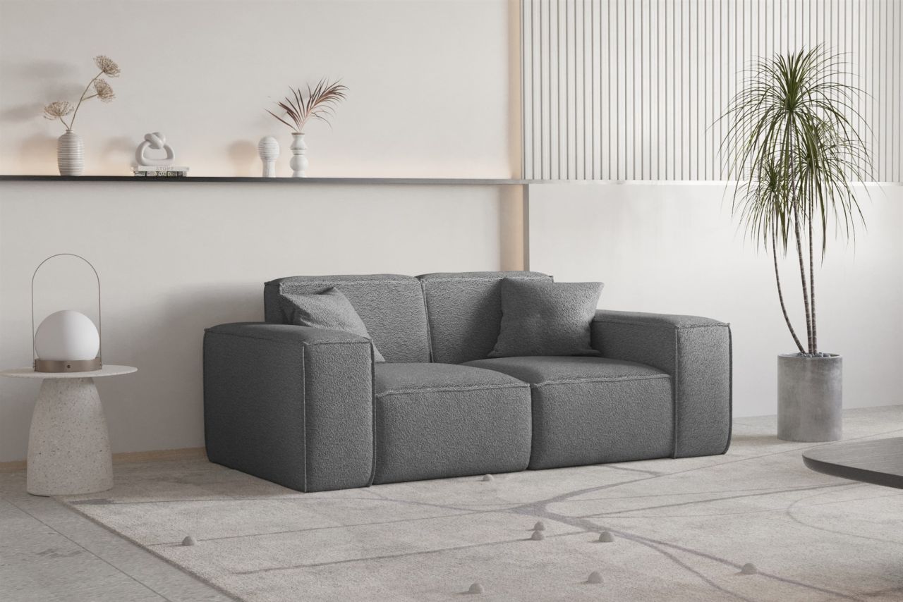 Sofa ersofa CELES PREMIUM 2-Sitzer in Stoff Ascot Bukla Graphit