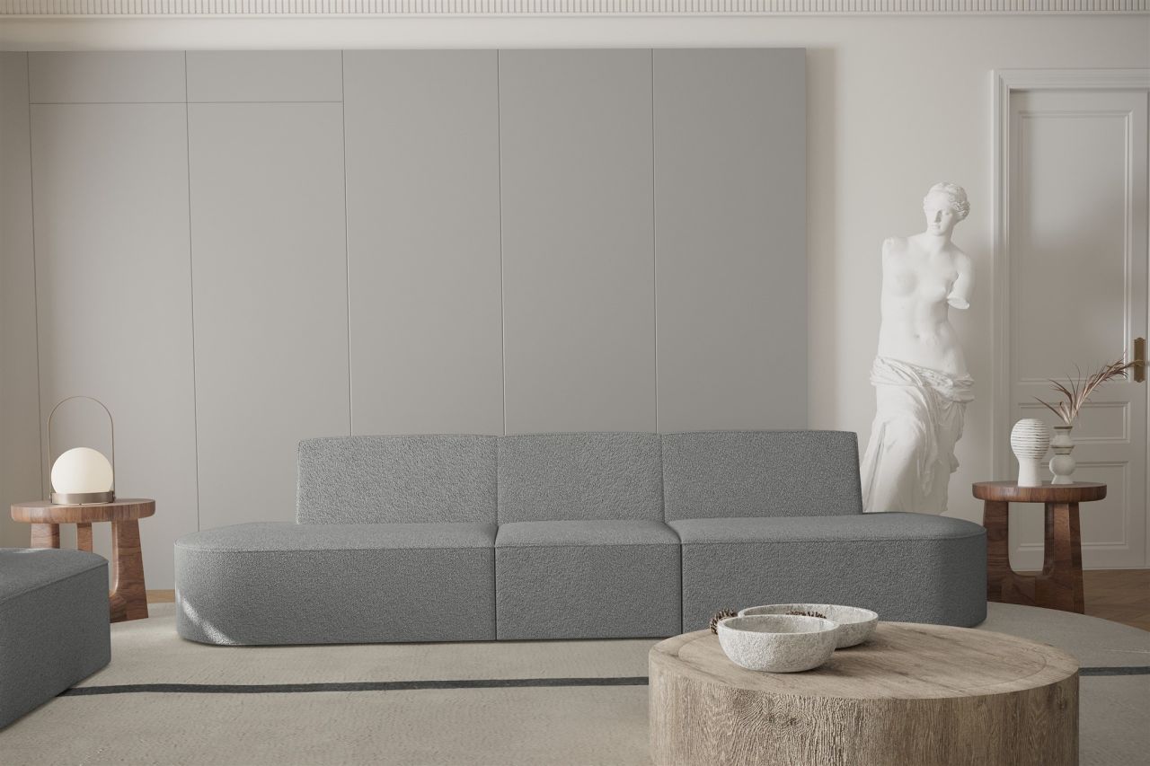 Sofa ersofa 3-Sitzer MILOT in Stoff Ascot Bukla Grau