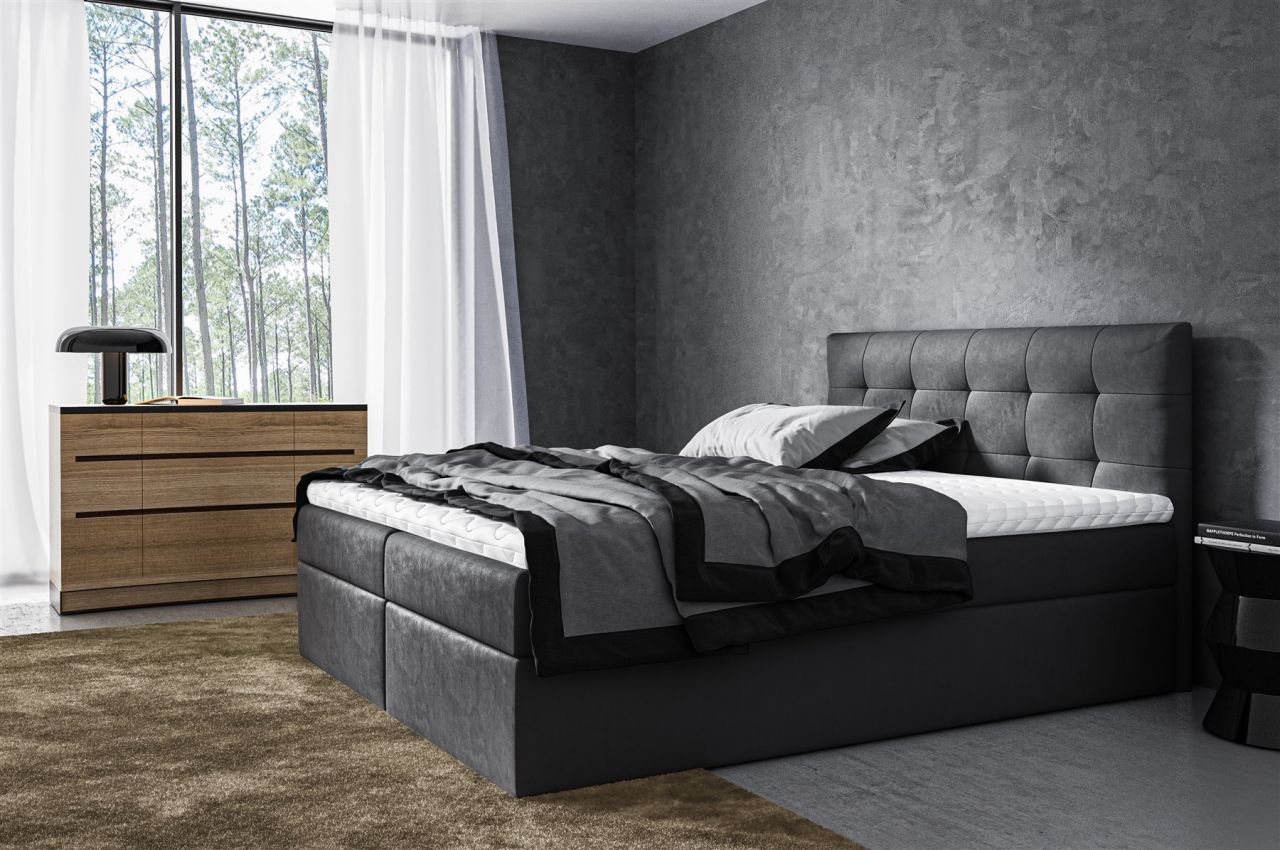 Boxspringbett Schlafzimmerbett VIDE 120x200cm inkl.Bettkasten