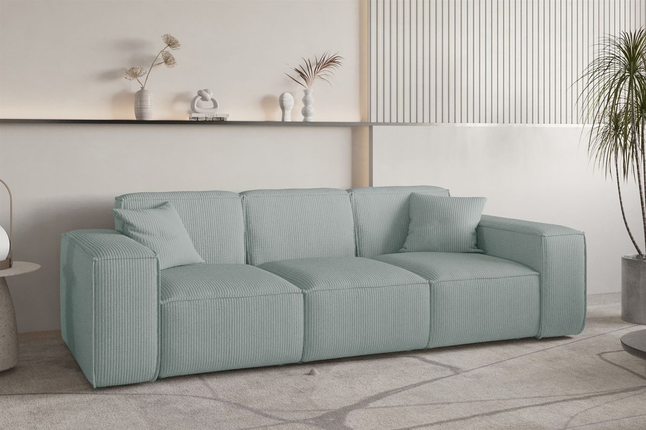 Sofa ersofa CELES PREMIUM 3-Sitzer in Stoff Scala Saphirblau