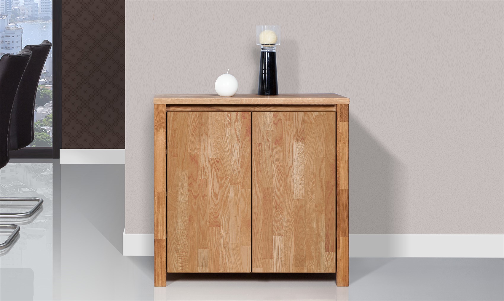Kommode Schrank MAISON Buche massiv 80x77x45 cm | Kommode | Serie MAISON aus Buche Massivholz | Schlafzimmer Serien aus Massivholz