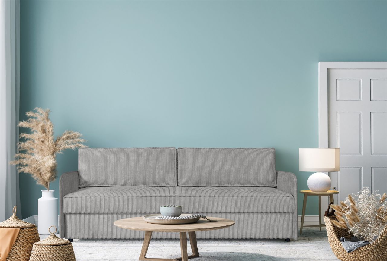 Sofa ersofa RUBY mit Schlaffunktion Stoff Anafi Hellgrau