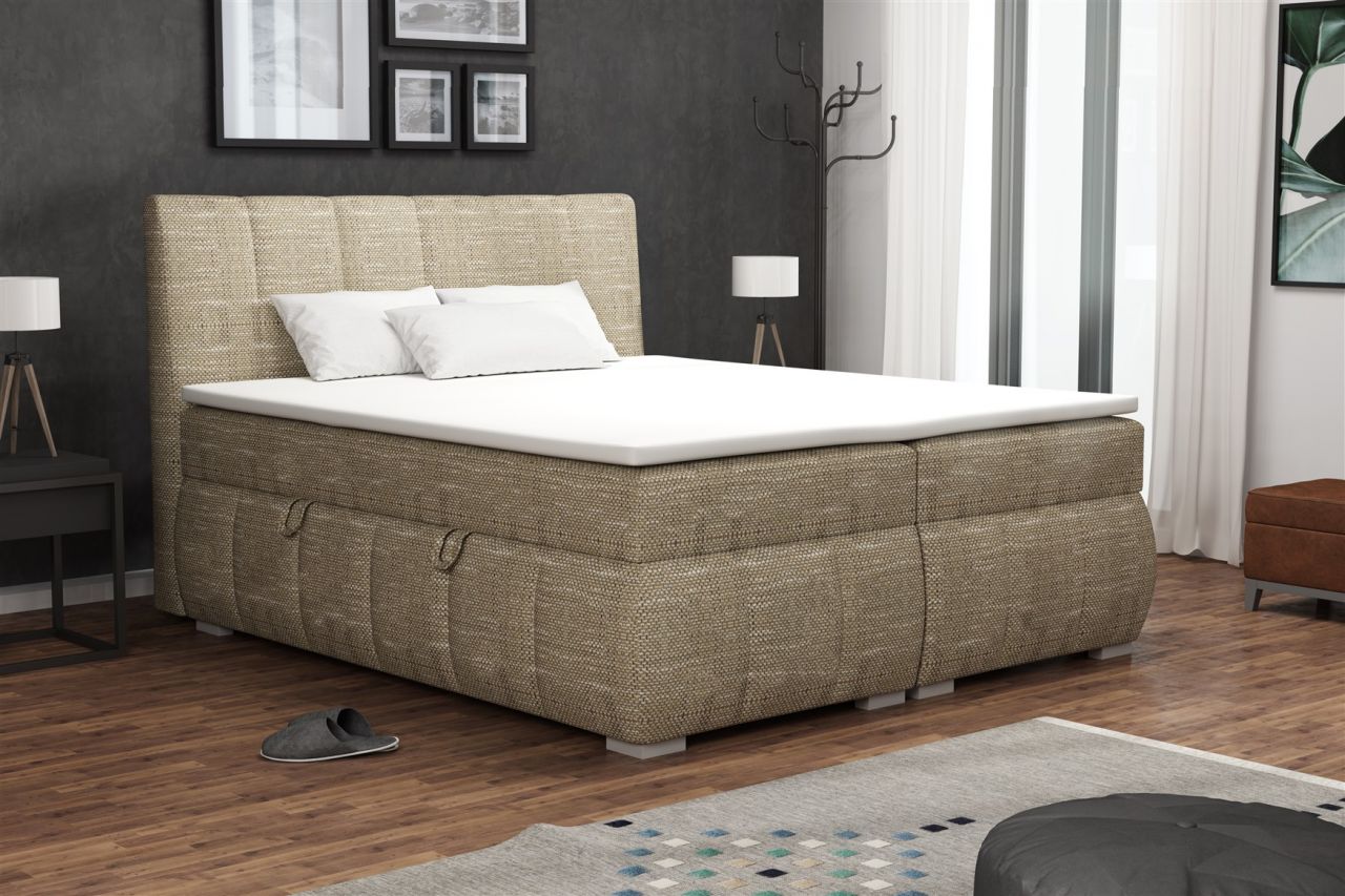 Boxspringbett Schlafzimmerbett VINCENZA 100x200cm inkl.Bettkasten