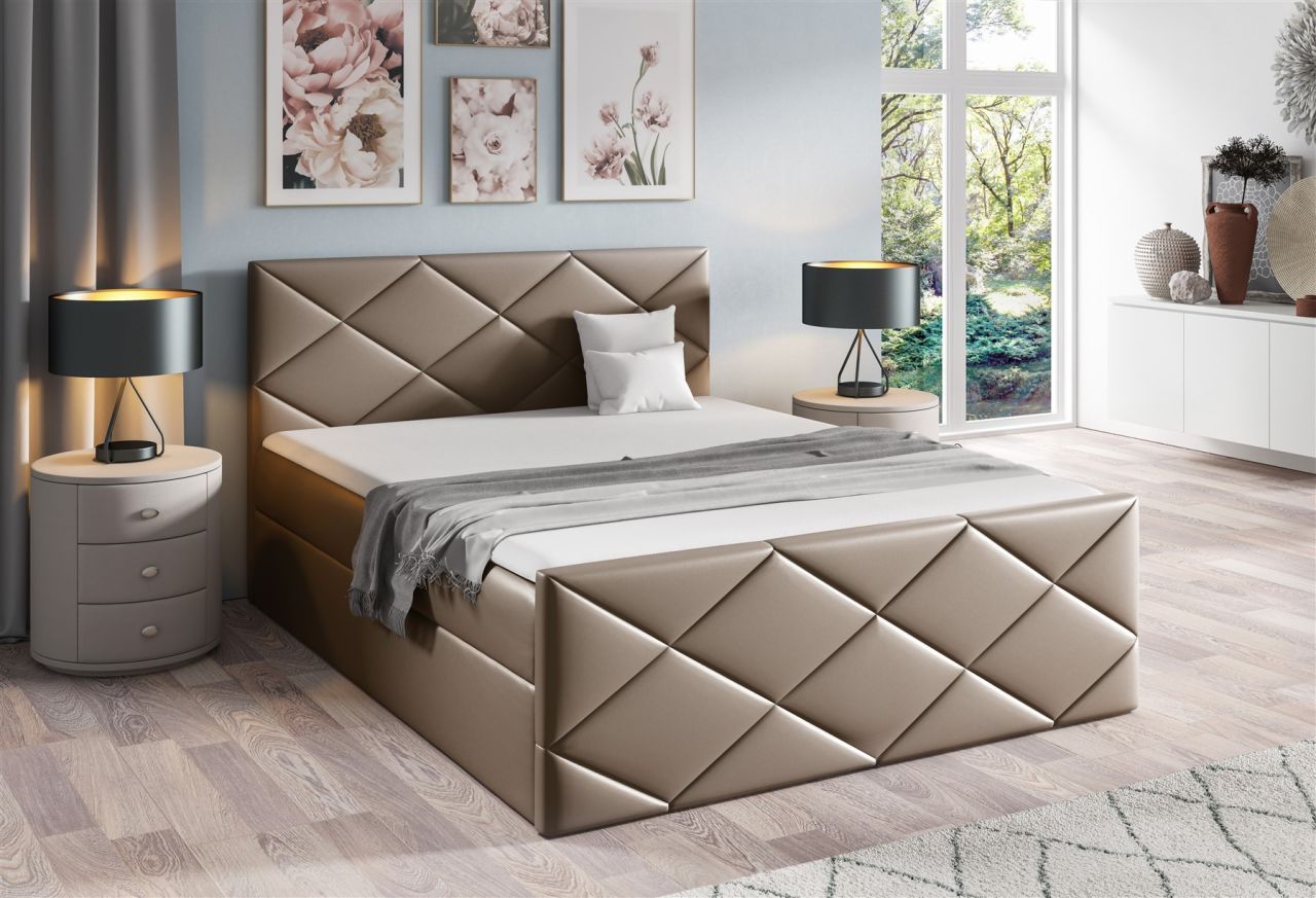 Boxspringbett Schlafzimmerbett HENRIK 180x220cm in div. Farbvarianten