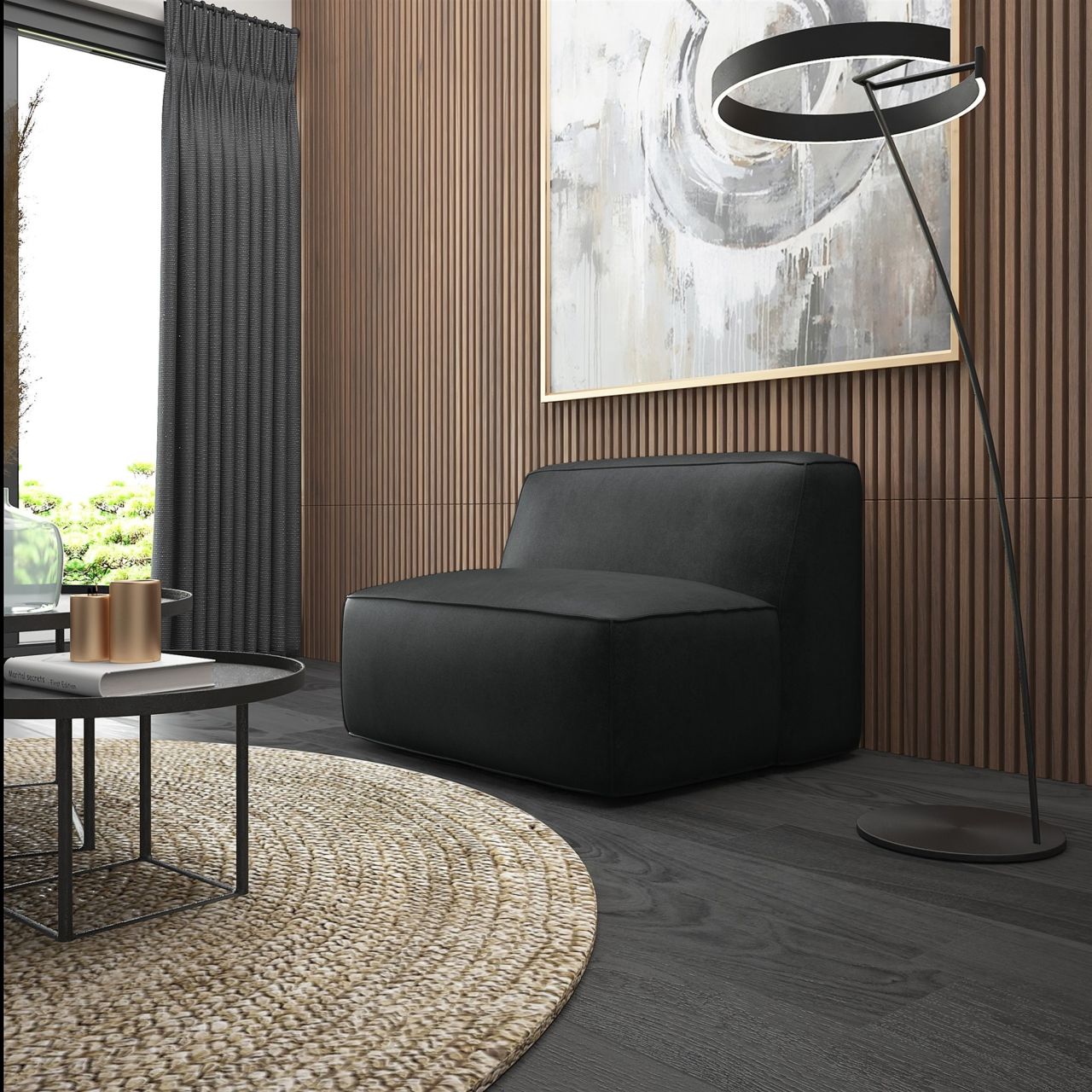 Sessel ersessel HELMER XS in Stoff Pola Anthrazit