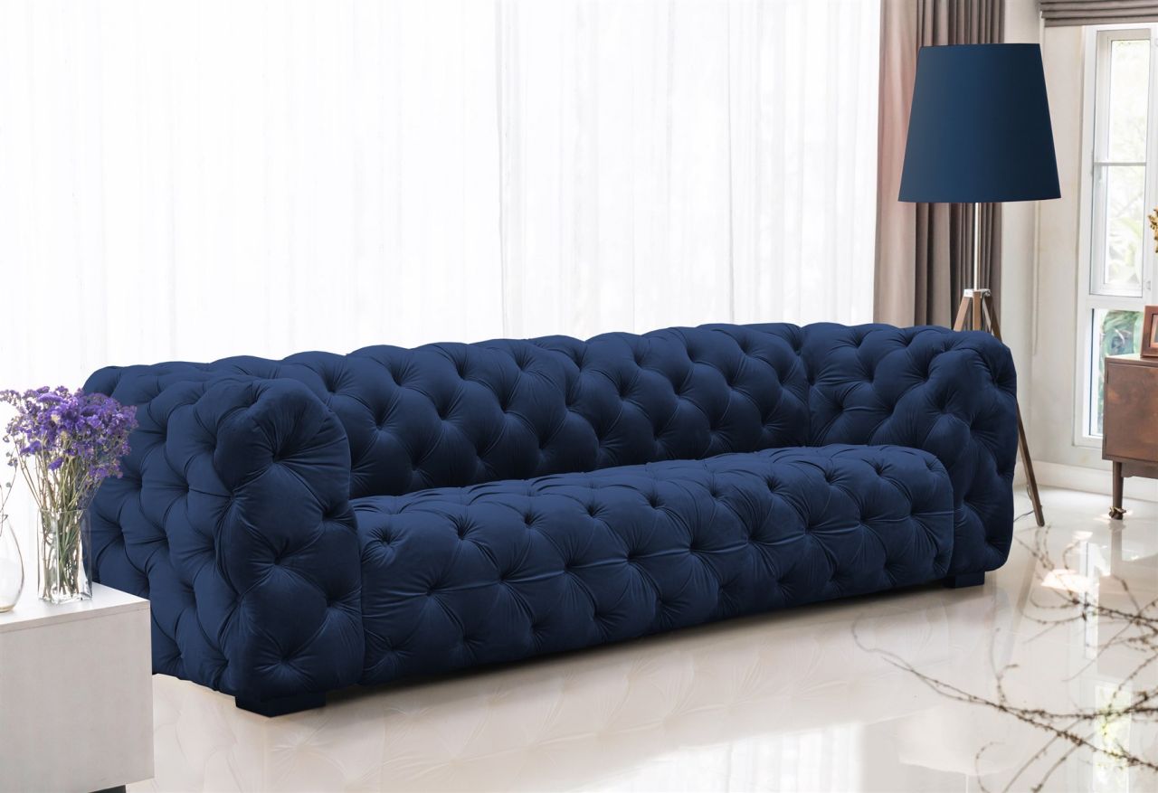 Sofa ersofa NATALIE 4-Sitzer in Stoff Riviera Blau