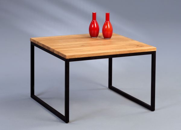 Couchtische Beistelltisch - Selma 1 -Wildeiche Massiv 60x60 cm