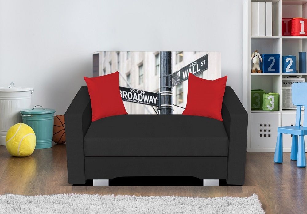 Sessel mit Schlaffunktion IRVING in Anthrazit- Wall inkl.Bettkasten