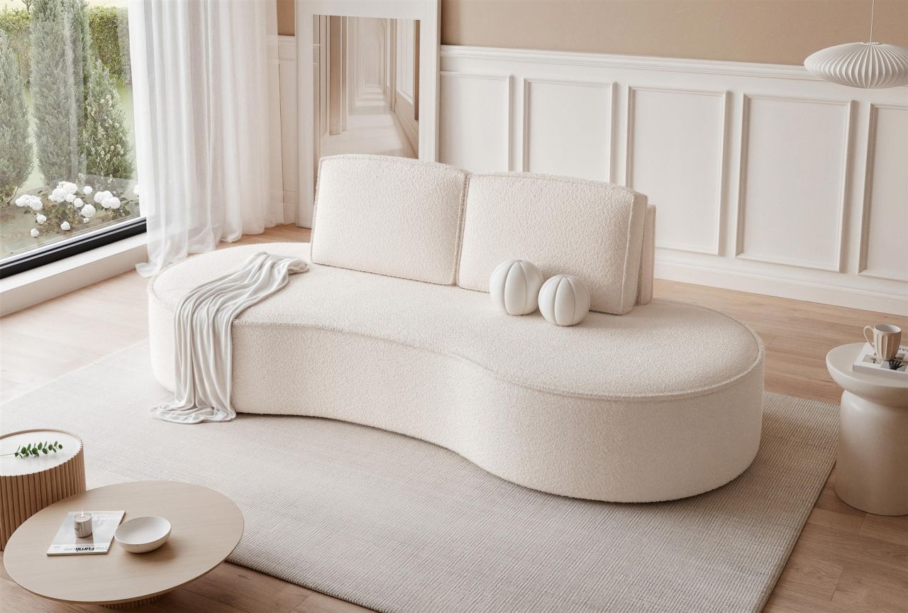 Sofa ersofa ARLET 3-Sitzer in Stoff Abriamo Creme
