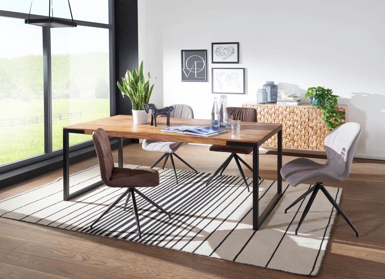 Esszimmertisch Tisch PRIA 190x100x77 cm Massivholz Sheesham