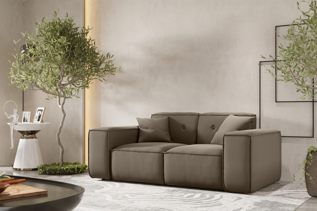 Sofa ersofa CESINA 2-Sitzer in Stoff Opera Velvet Taupe