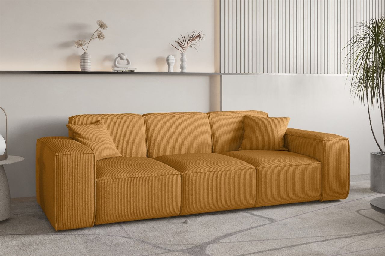 Sofa ersofa CELES PREMIUM 3-Sitzer in Stoff Scala Senfgelb