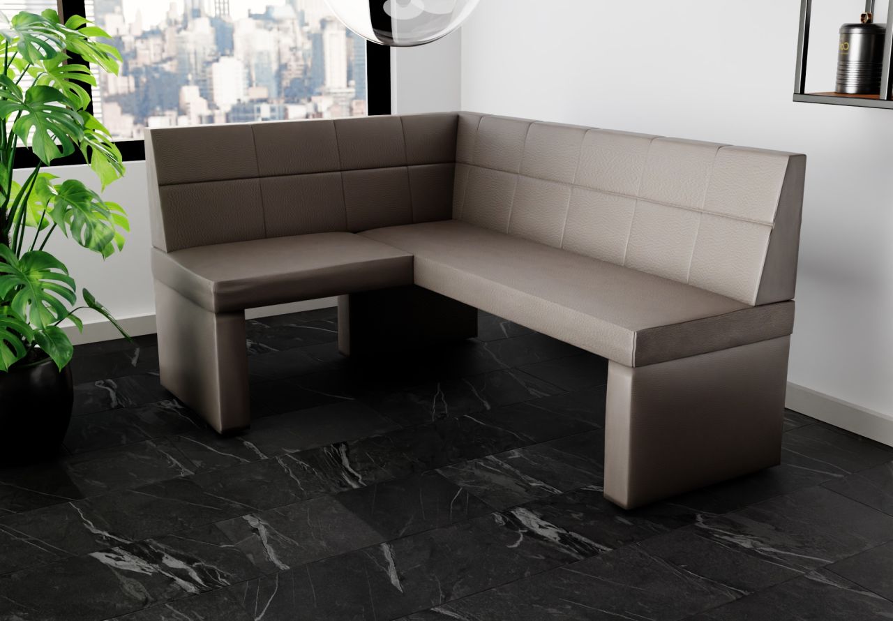 OUTLET Eckbank Bank Küchenbank 196x142 cm BLAKE XL R Kunstleder Madryt Grafit