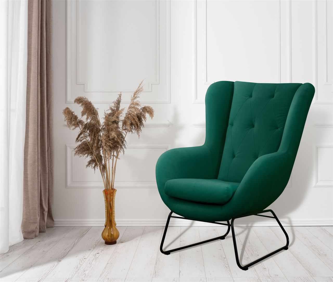 Sessel ersessel ARTEMIS in Stoff Kronos Grün