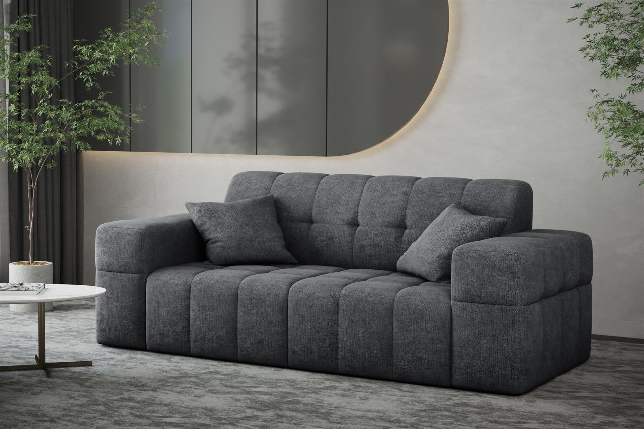 Sofa ersofa NANCY 2-Sitzer in Stoff Perfekt Harmony Anthrazit