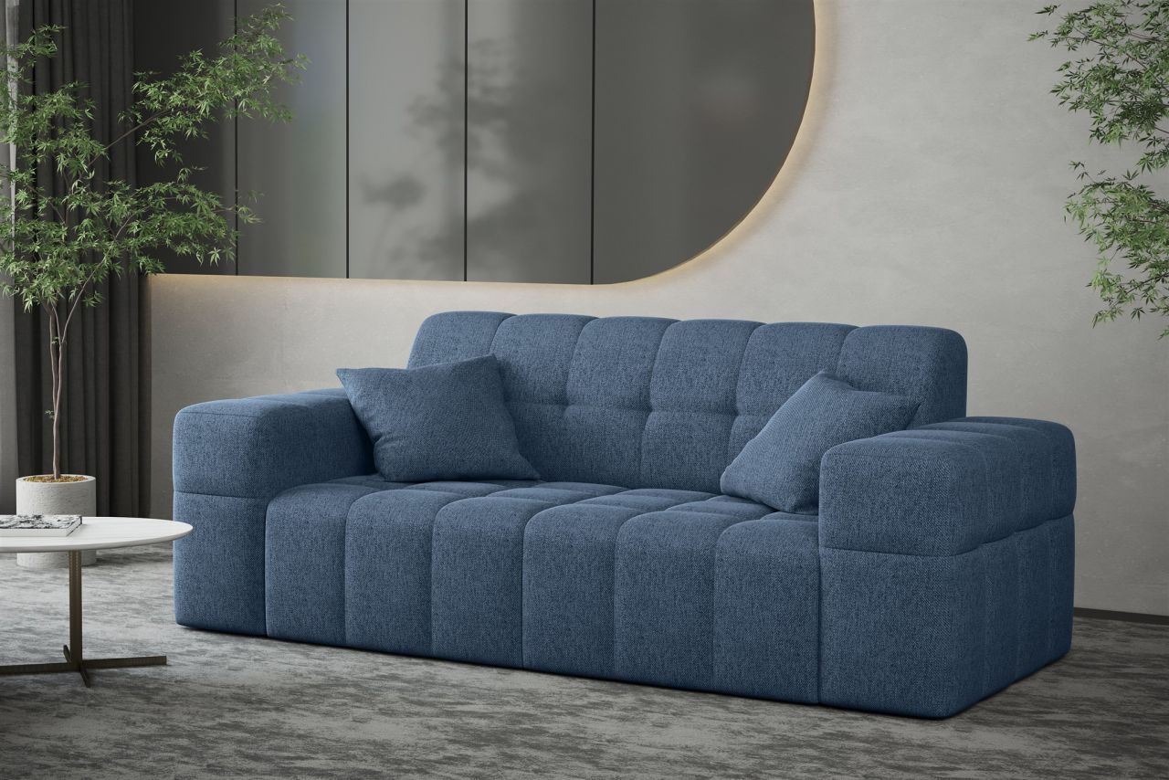 Sofa ersofa NANCY 2-Sitzer in Stoff Neve Blau