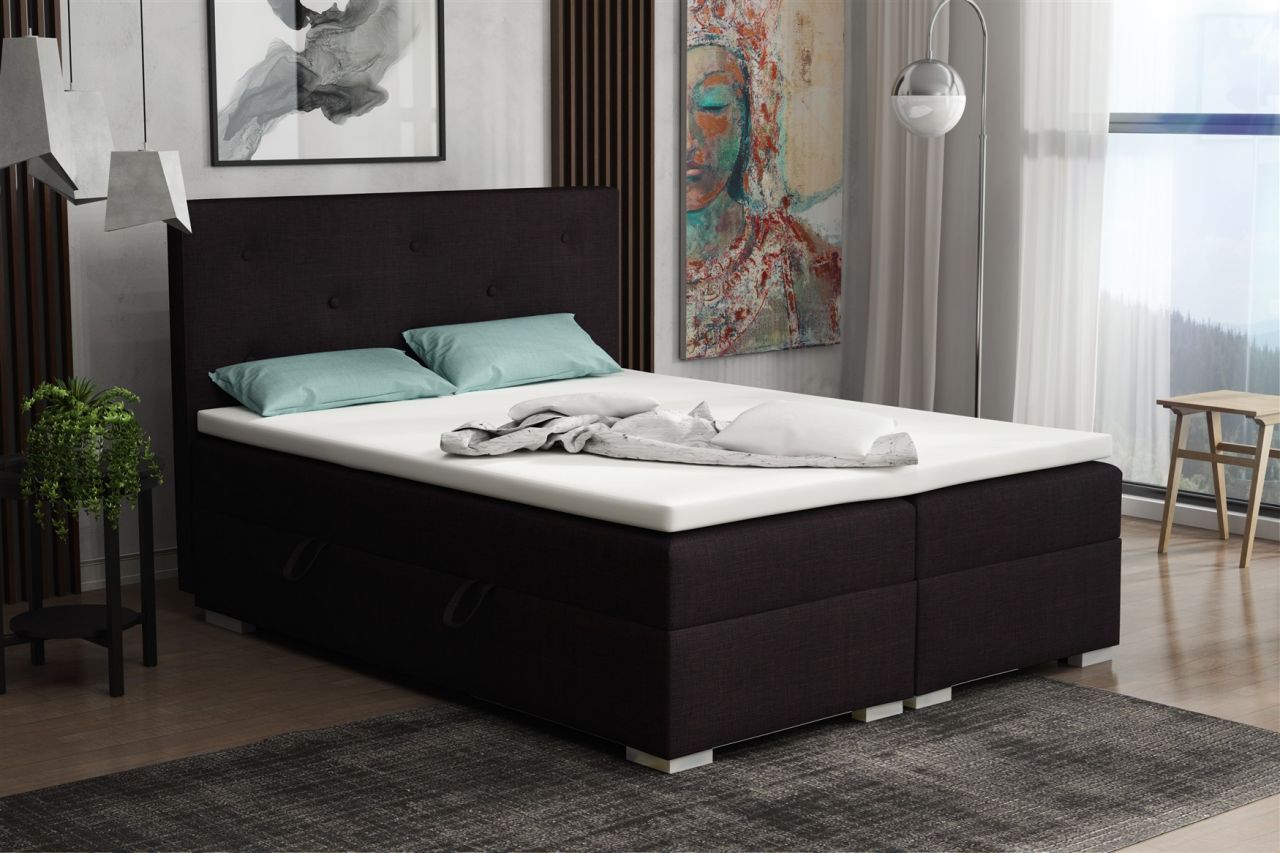 Boxspringbett Schlafzimmerbett PADUA 140x200cm inkl.Bettkasten