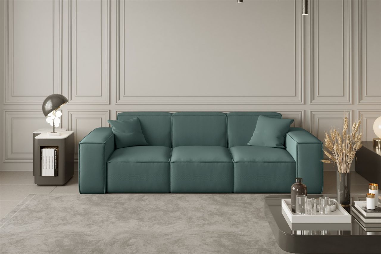 Sofa ersofa CELES 3-Sitzer in Stoff Opera Velvet Petrol