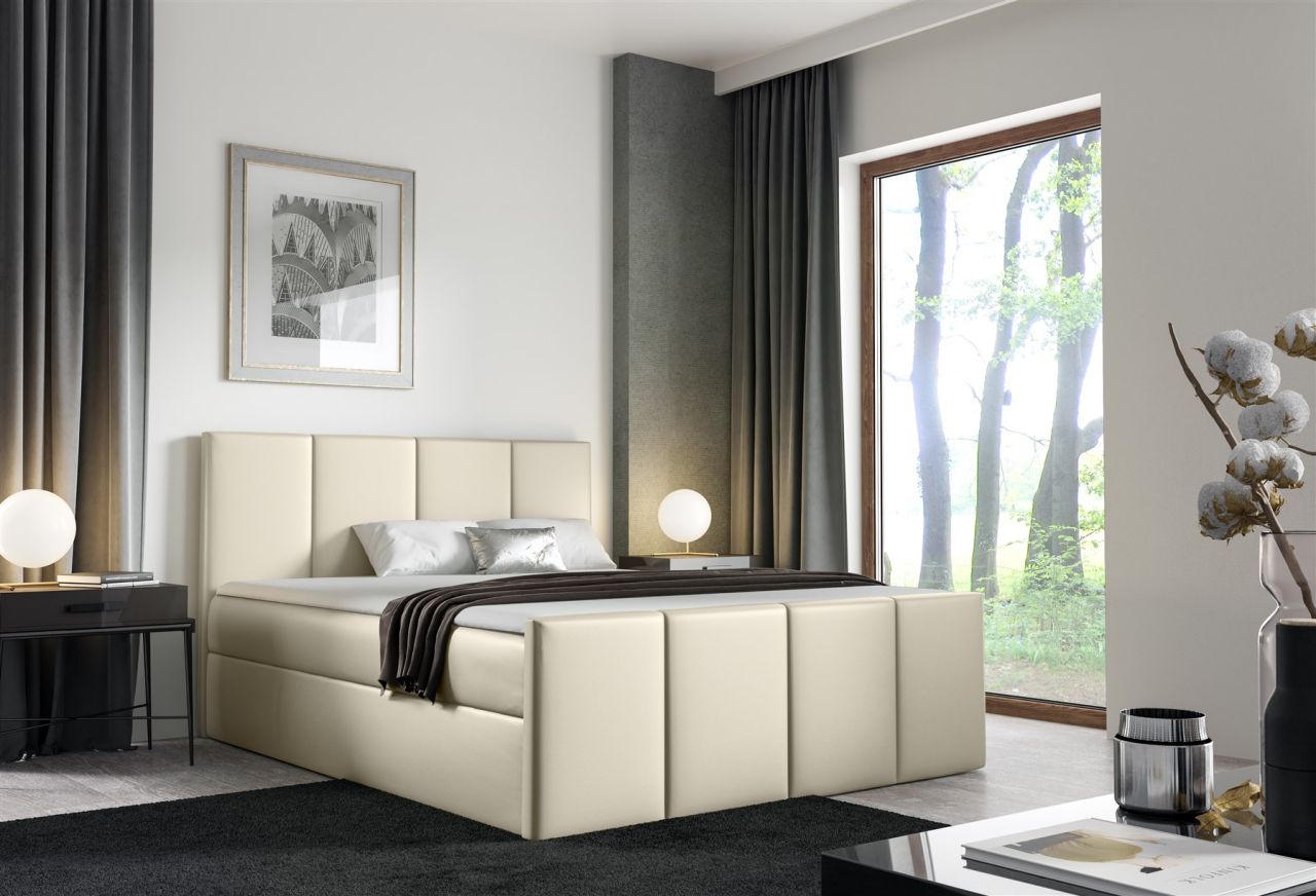 Boxspringbett Schlafzimmerbett SVERRE 140x200cm in div. Farbvarianten