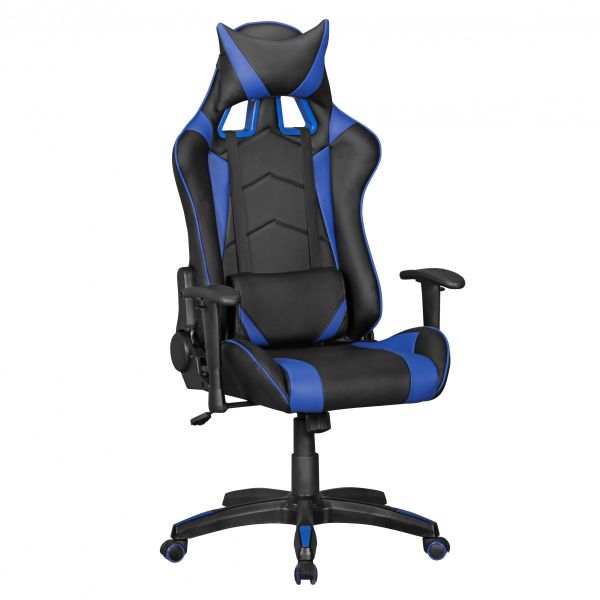 Drehstuhl Bürostuhl Chefsessel GAMING 1- Schwarz / Blau