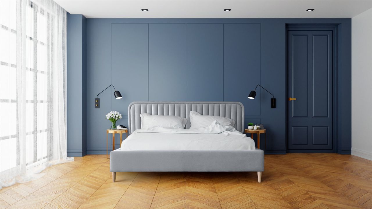 Polsterbett Doppelbett MIAMI 140x200cm in Stoff Monolith Hellgrau