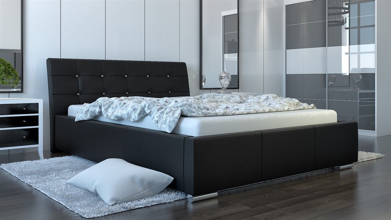 Polsterbett Bett Doppelbett PINO Deluxe 140x200cm inkl.Bettkasten