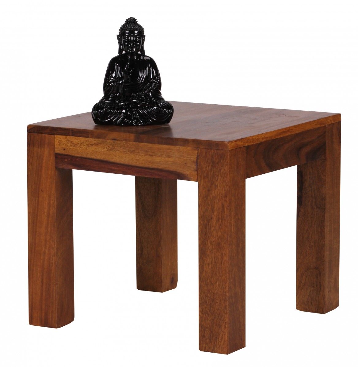 Couchtisch Massivholztisch AMAR 45x45cm Holz Sheesham Landhaus-Stil